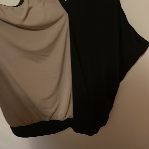 Lane Bryant 18/20 Color Block Deep V-Neck Sleeveless Black - Picture 3 of 4